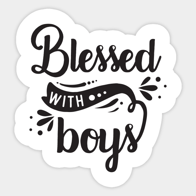 Blessed with boys Sticker by Ombre Dreams